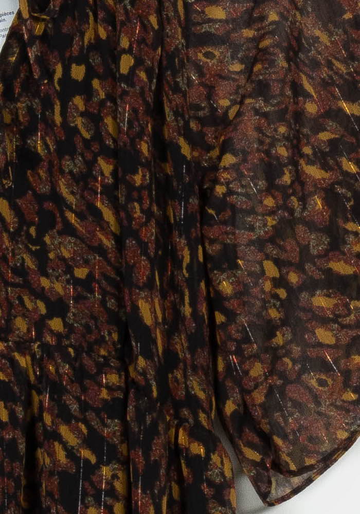 Robe Longue Marron et Noire - Taille S/36 de la marque Sud express | PARAD101112 - Vendu par Paradigme - Image 3