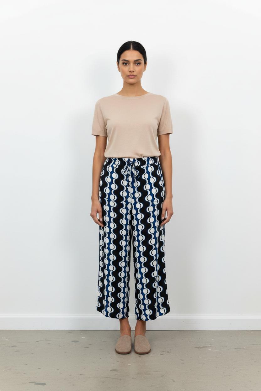 Pantalon Large Noir et Blanc - Taille XXL/44 de la marque La Fée Maraboutée | PARAD101114 - Vendu par Paradigme - Image 1
