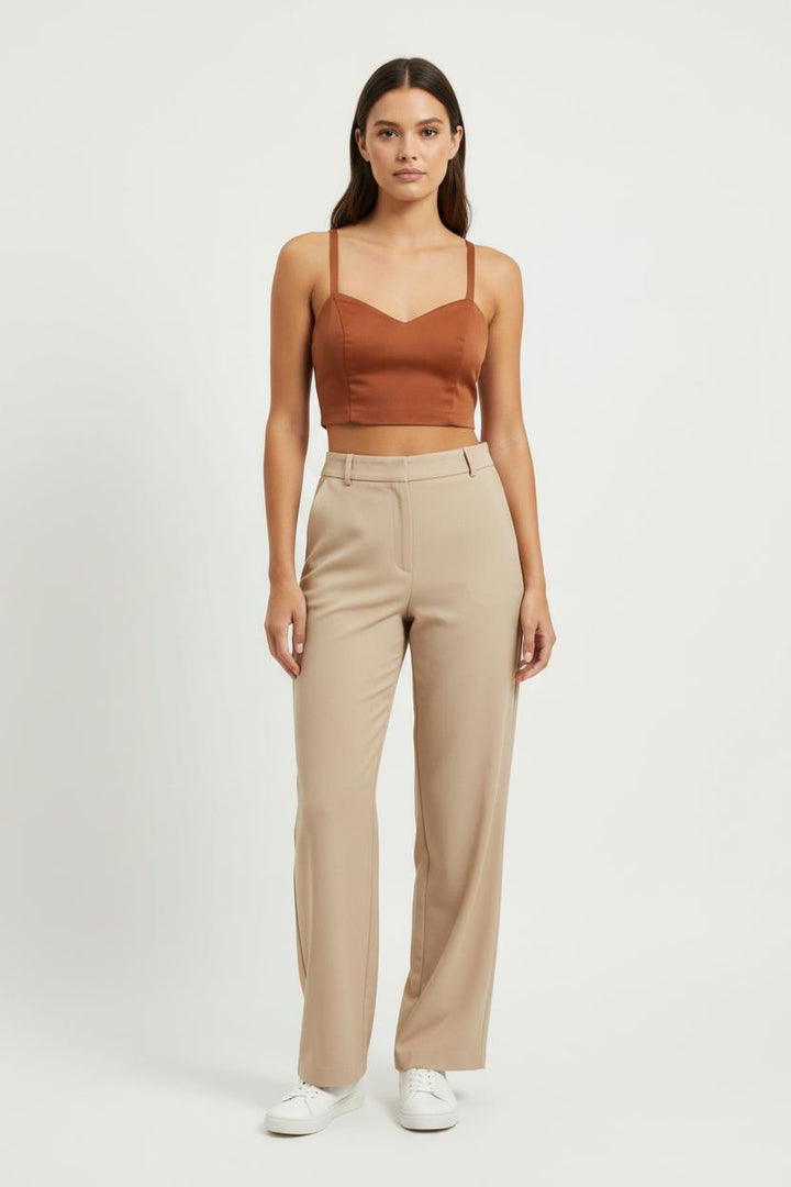 Cropped Marron - Taille XS/34 de la marque Maison Lemoine | PARAD101117 - Vendu par Paradigme - Image 1