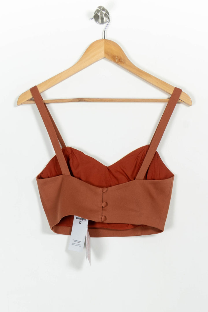Crop top Marron - Taille S/36 de la marque Maison Lemoine | PARAD101126 - Vendu par Paradigme - Image 4