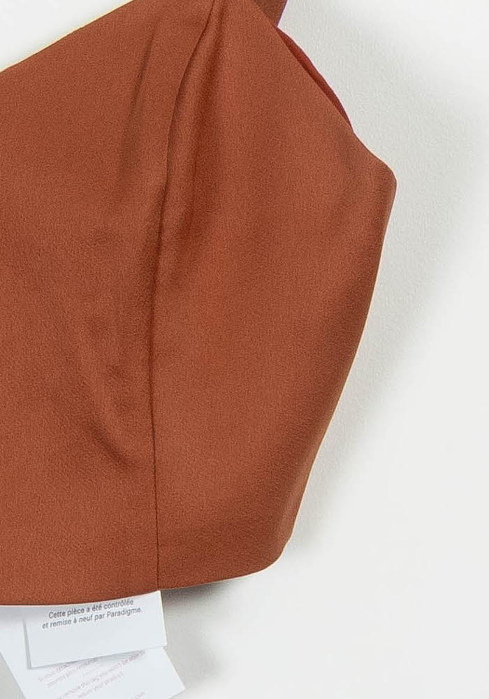 Crop top Marron - Taille S/36 de la marque Maison Lemoine | PARAD101126 - Vendu par Paradigme - Image 3