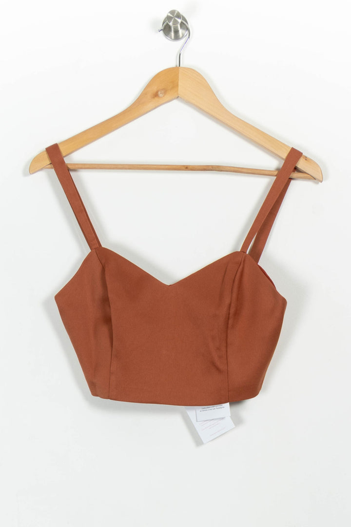 Crop top Marron - Taille S/36 de la marque Maison Lemoine | PARAD101126 - Vendu par Paradigme - Image 2
