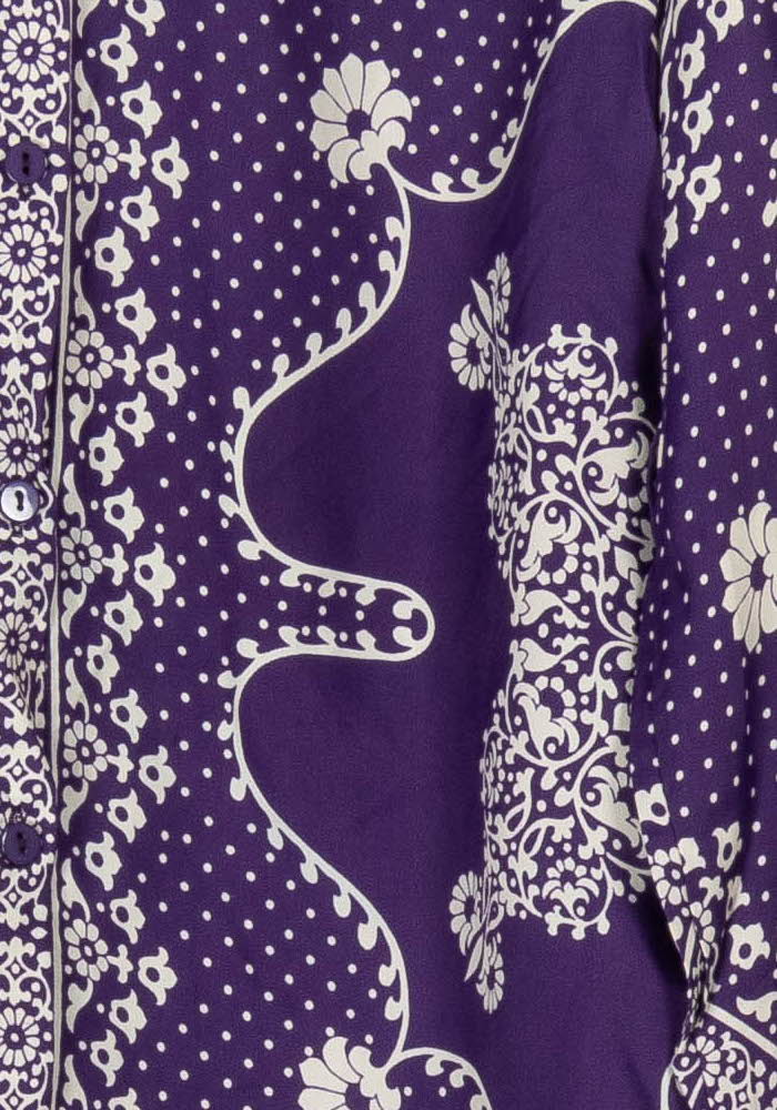 Chemise Violette et Blanche - Taille XS/34 de la marque Sézane | PARAD101139 - Vendu par Paradigme - Image 3