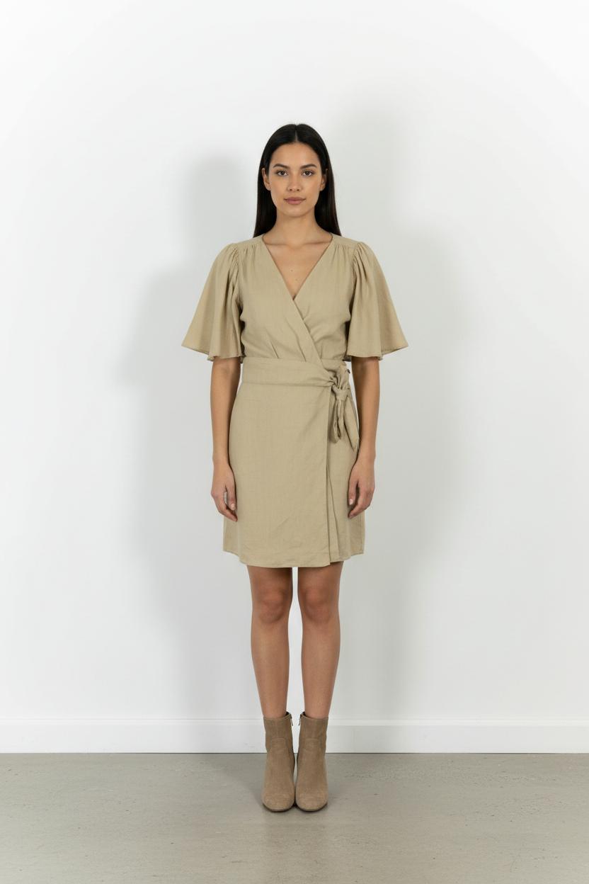 Robe courte beige - Taille S/36 de la marque Vanessa Bruno | PARAD101143 - Vendu par Paradigme - Image 1
