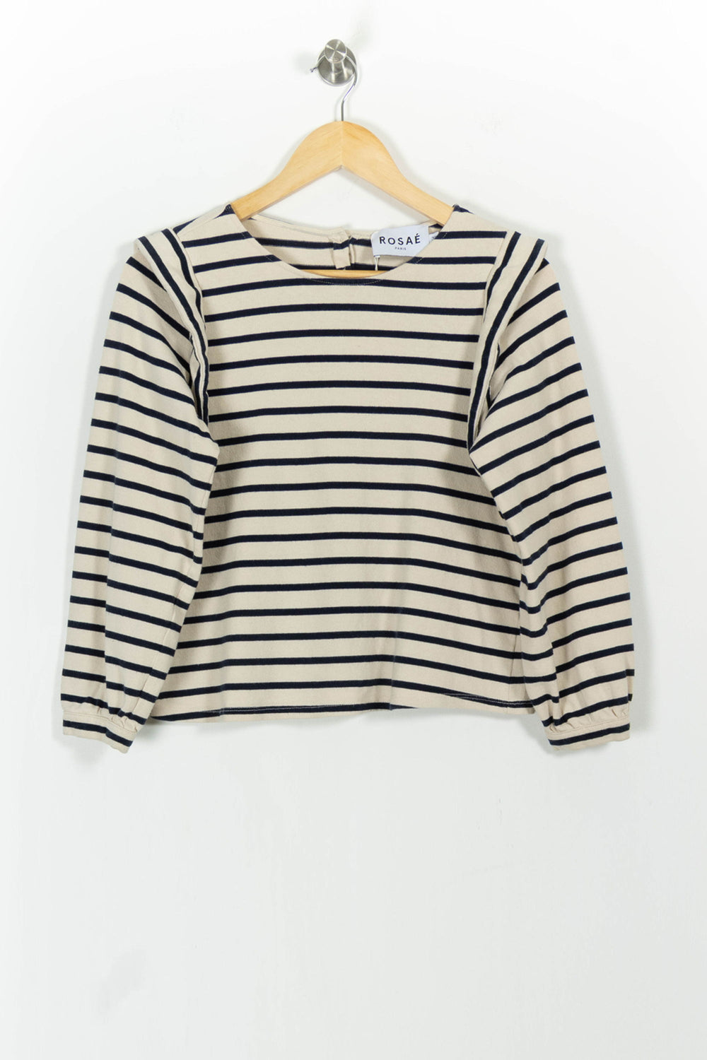 Marinière Écrue et Marine - Taille M/38 de la marque Rosaé Paris | PARAD101145 - Vendu par Paradigme - Image 2