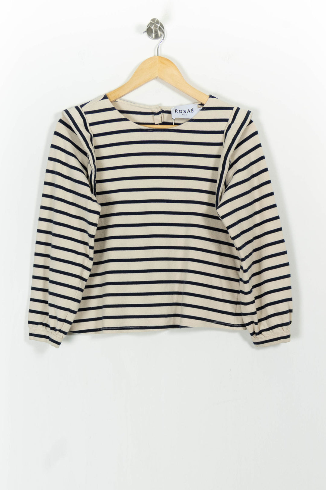 Marinière Écrue et Marine - Taille M/38 de la marque Rosaé Paris | PARAD101145 - Vendu par Paradigme - Image 2