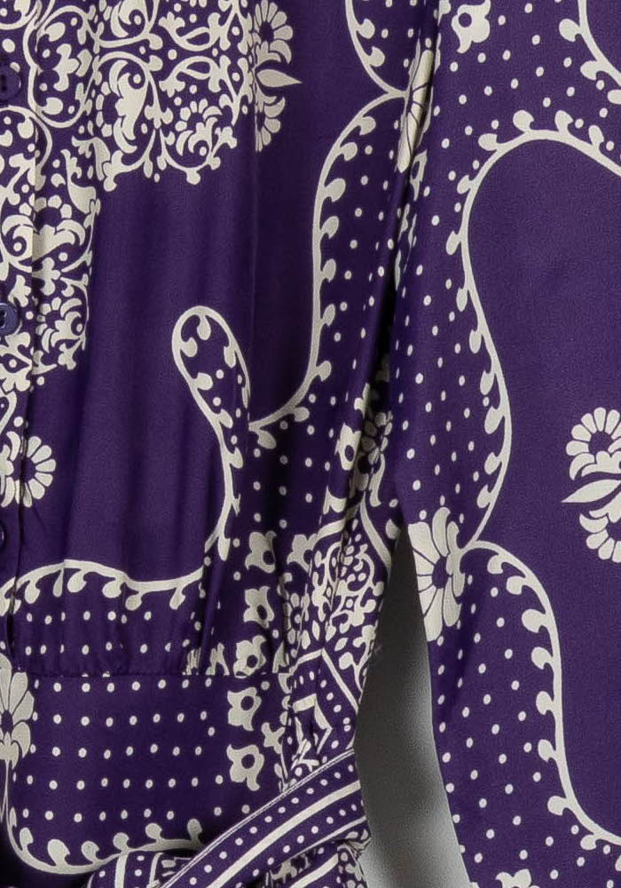 Robe Chemise Violette et Blanche - Taille XS/34 de la marque Petite Mendigote | PARAD101146 - Vendu par Paradigme - Image 3