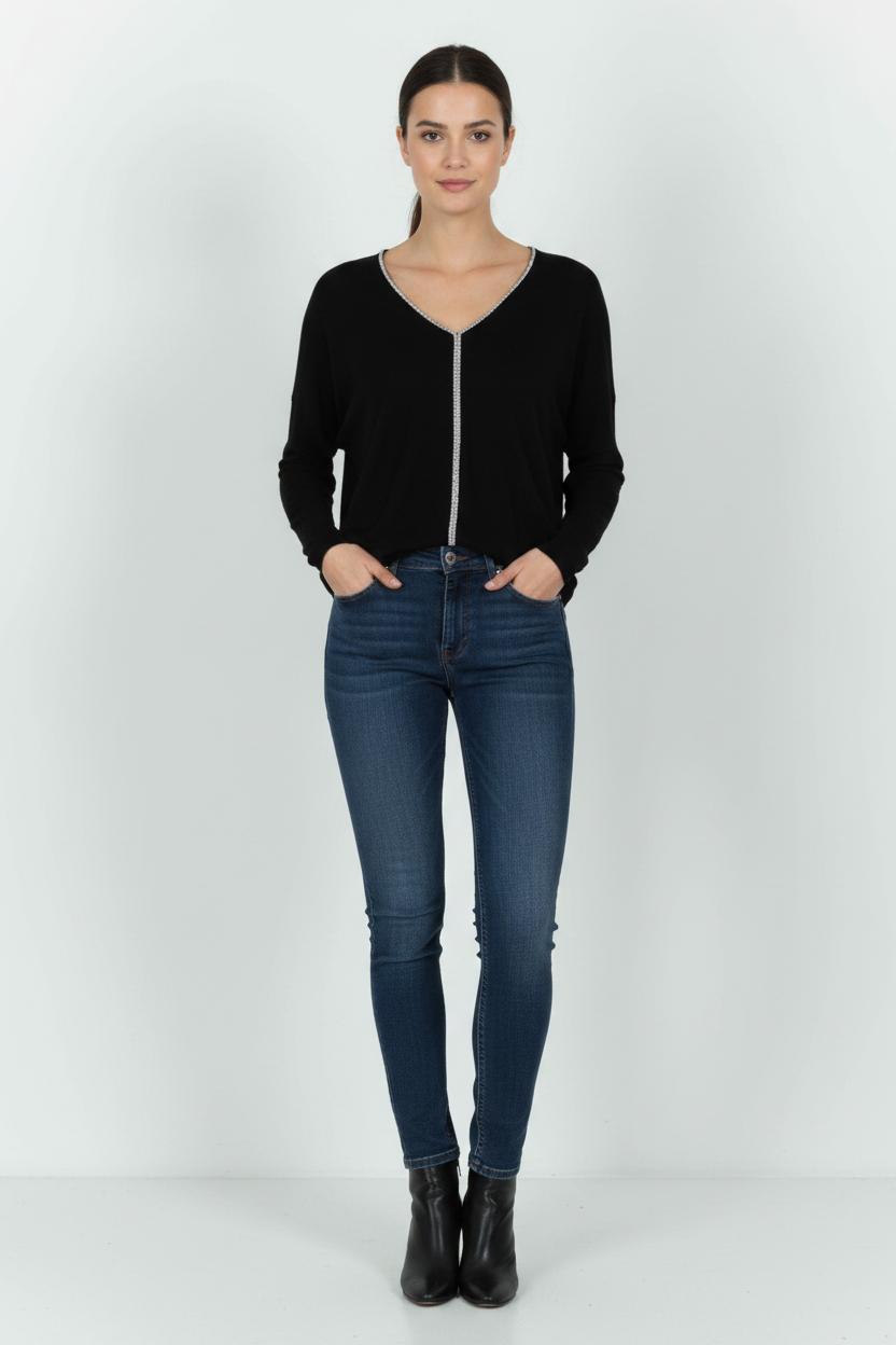 Pull Noir - Taille XS/34 de la marque Bérénice | PARAD101160 - Vendu par Paradigme - Image 1