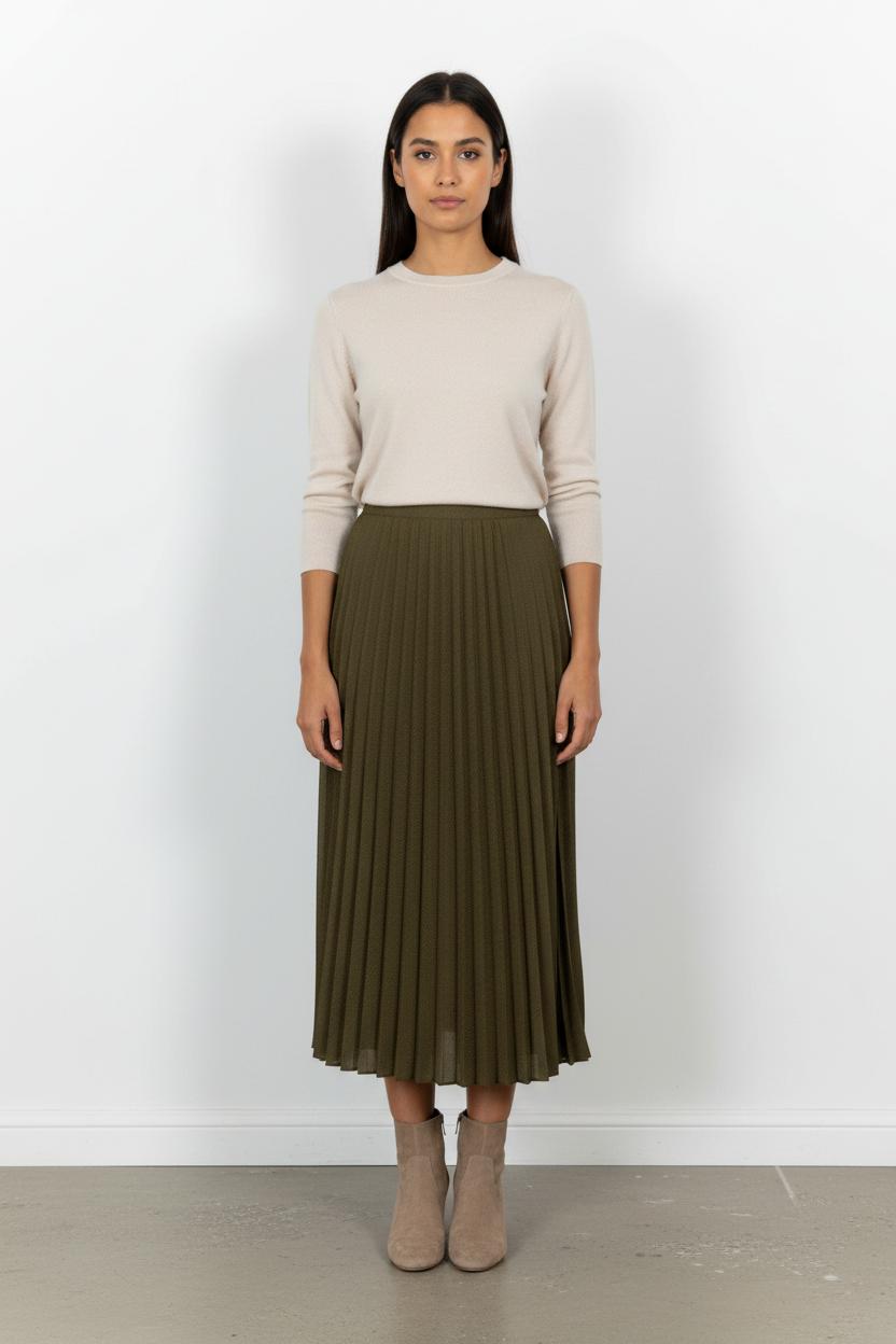 Jupe Plissée Verte - Taille S/36 de la marque Bérénice | PARAD101162 - Vendu par Paradigme - Image 1