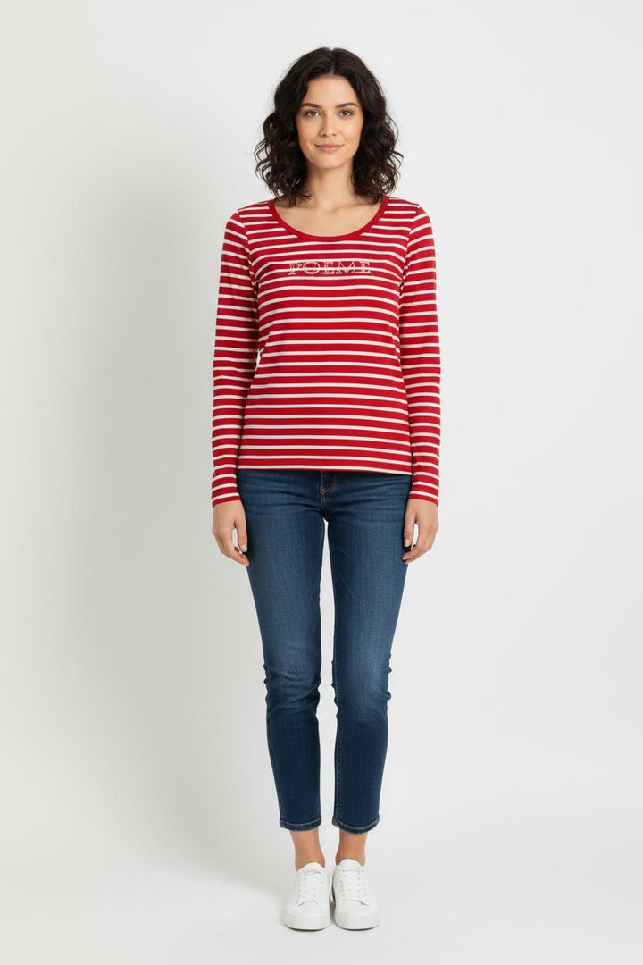 Marinière Rouge et Blanche - Taille L/40 de la marque One Step | PARAD101163 - Vendu par Paradigme - Image 1