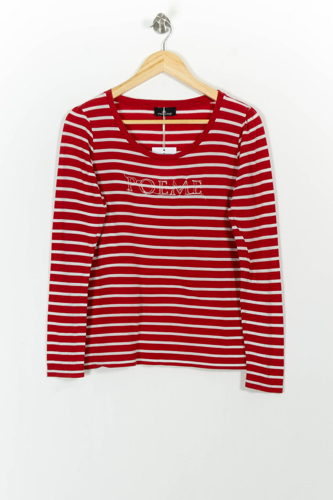 Marinière Rouge et Blanche - Taille L/40 de la marque One Step | PARAD101163 - Vendu par Paradigme - Image 2