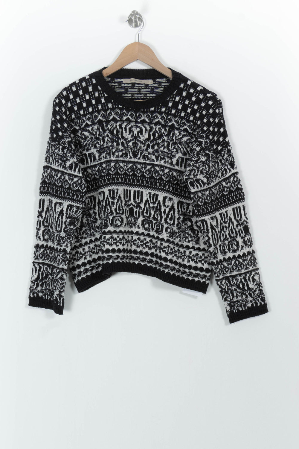 Pull Noir et Blanc - Taille M/38 de la marque La Fée Maraboutée | PARAD101167 - Vendu par Paradigme - Image 2