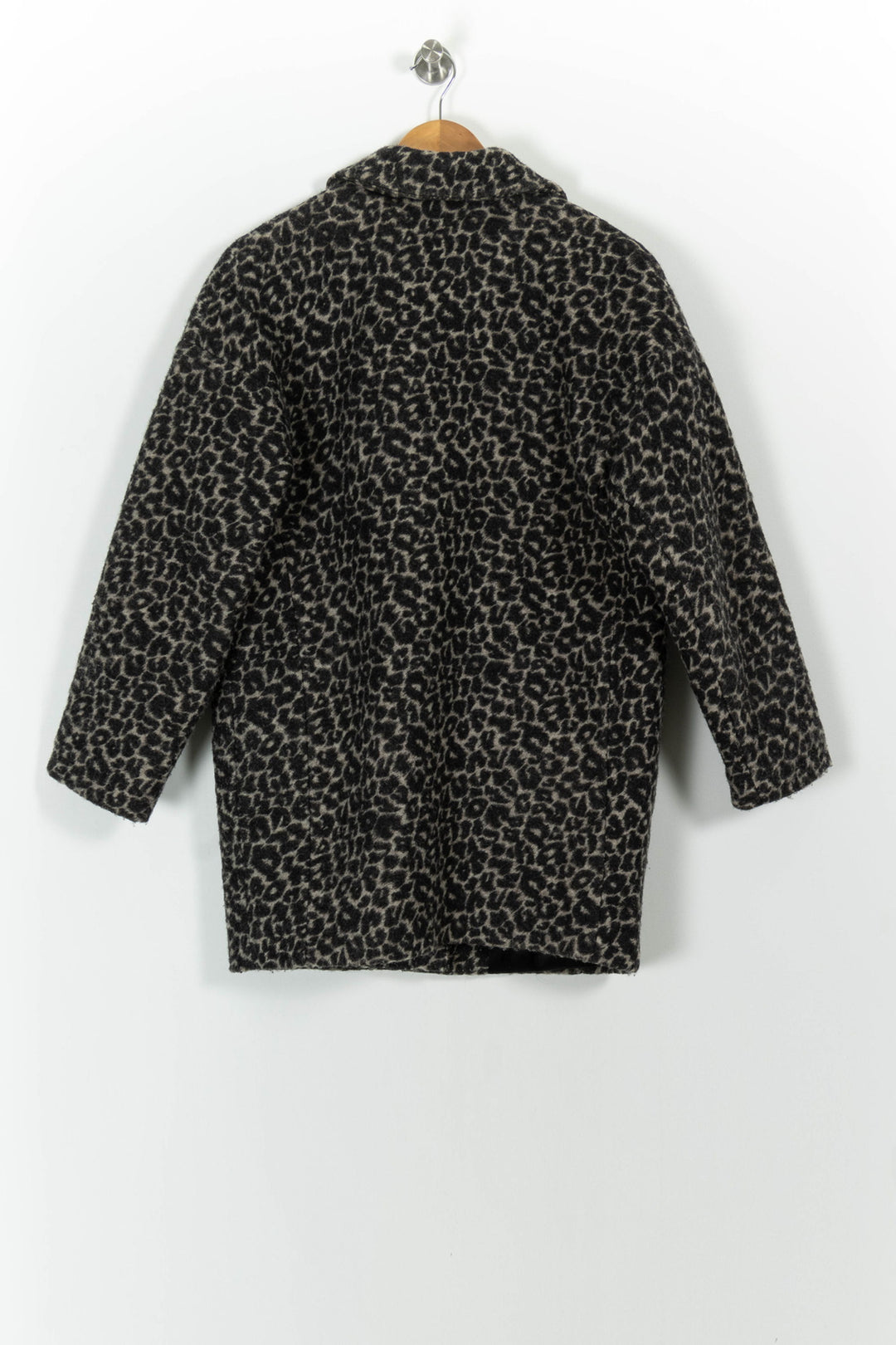 Manteau Léopard Noir et Beige - Taille S/36 de la marque IKKS | PARAD101169 - Vendu par Paradigme - Image 4