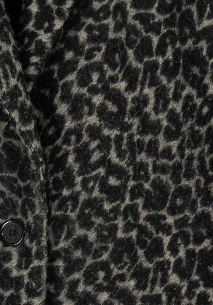 Manteau Léopard Noir et Beige - Taille S/36 de la marque IKKS | PARAD101169 - Vendu par Paradigme - Image 3