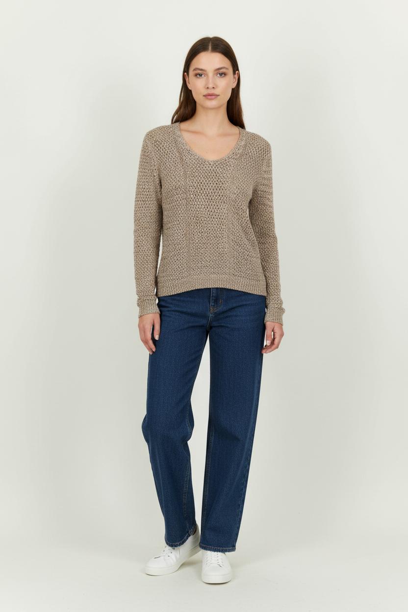 Pull Beige - Taille L/40 de la marque Caroll | PARAD101170 - Vendu par Paradigme - Image 1