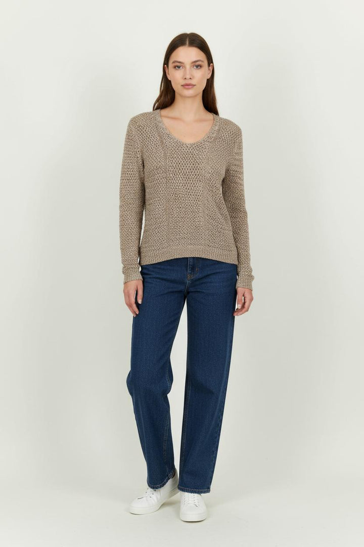 Pull Beige - Taille L/40 de la marque Caroll | PARAD101170 - Vendu par Paradigme - Image 1