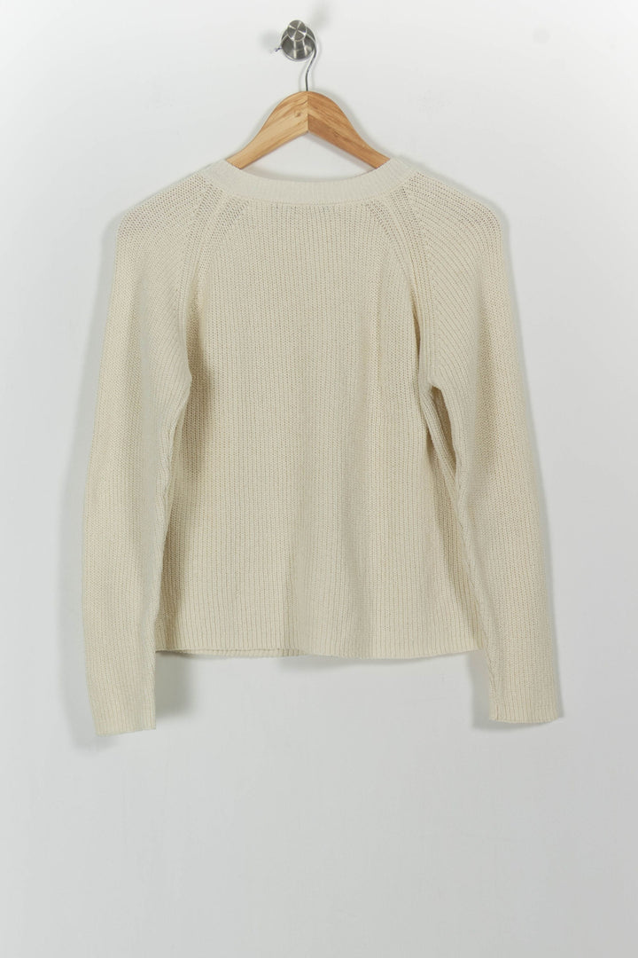 Pull Blanc - Taille M/38 de la marque La Fée Maraboutée | PARAD101173 - Vendu par Paradigme - Image 4