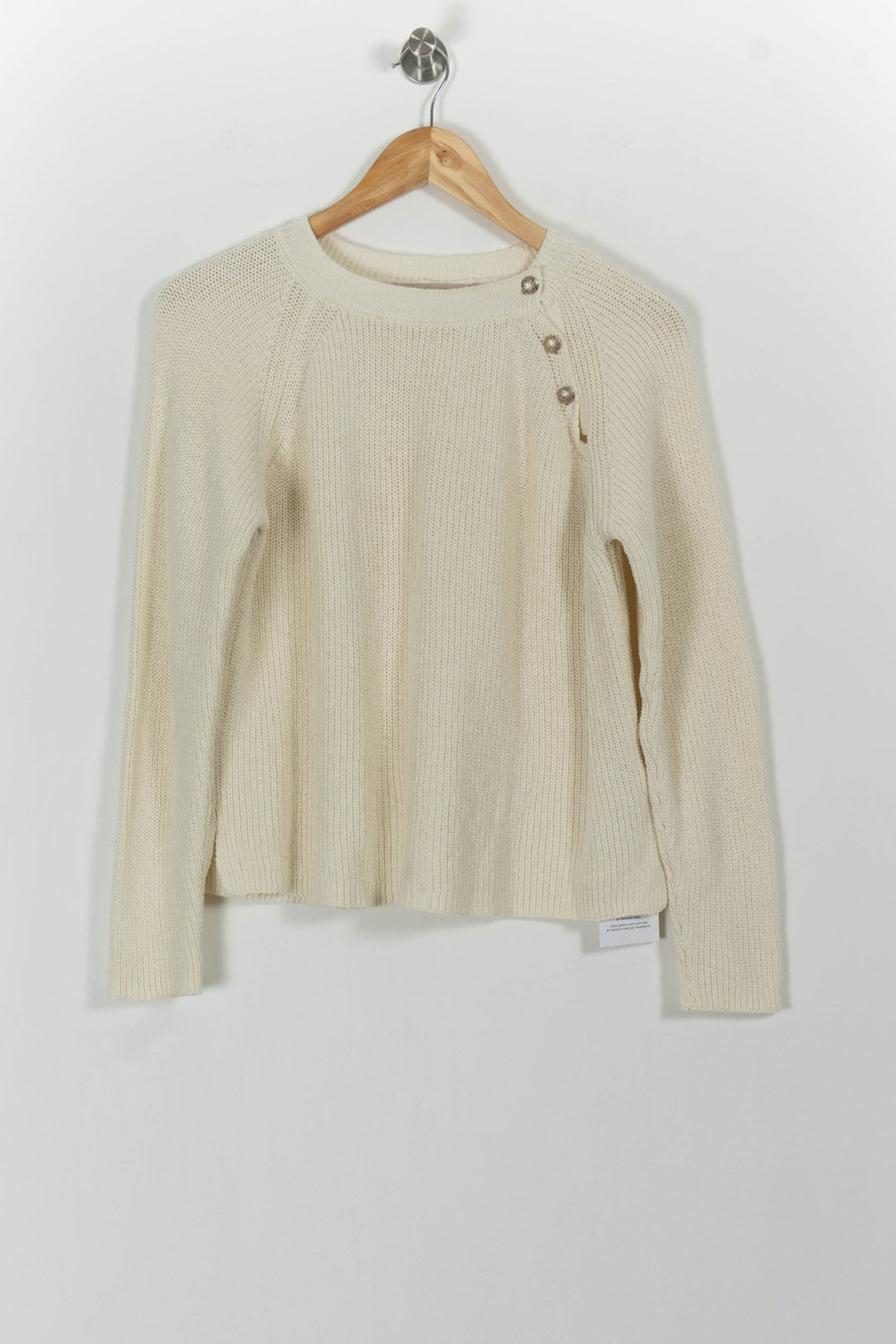 Pull Blanc - Taille M/38 de la marque La Fée Maraboutée | PARAD101173 - Vendu par Paradigme - Image 2