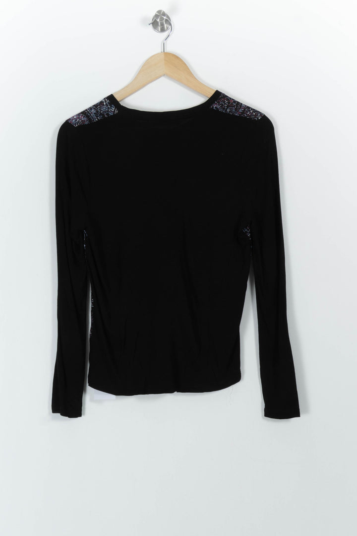 Pull Noir et Bleu - Taille XS/34 de la marque La Fée Maraboutée | PARAD101180 - Vendu par Paradigme - Image 4