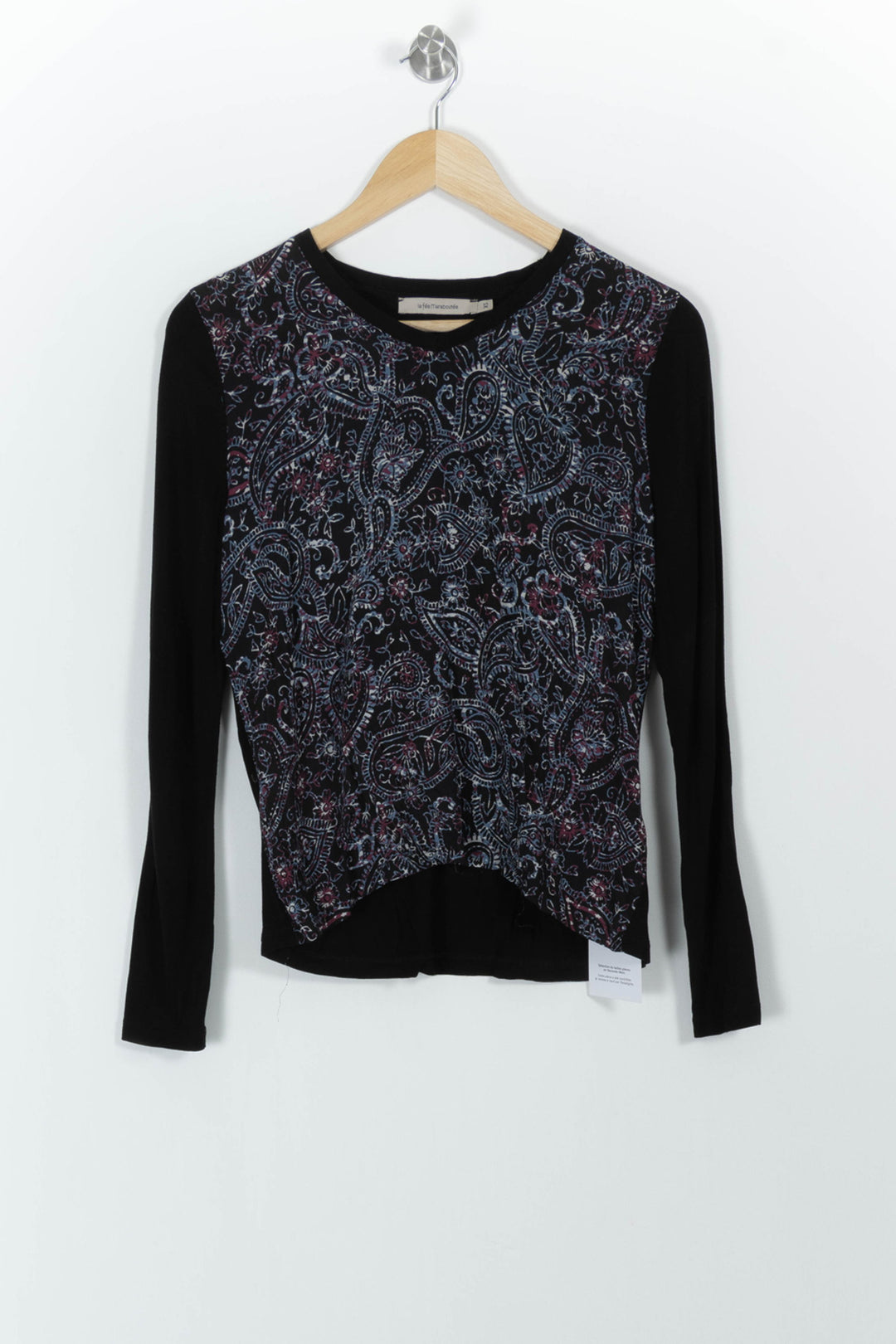 Pull Noir et Bleu - Taille XS/34 de la marque La Fée Maraboutée | PARAD101180 - Vendu par Paradigme - Image 2