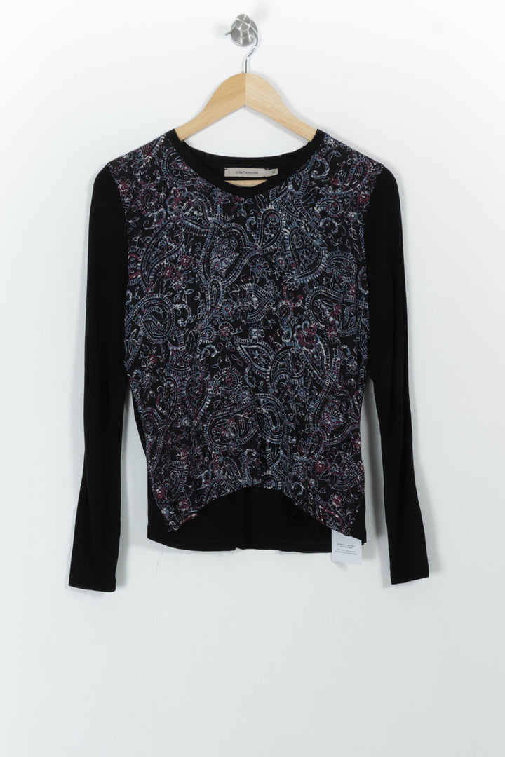 Pull Noir et Bleu - Taille XS/34 de la marque La Fée Maraboutée | PARAD101180 - Vendu par Paradigme - Image 2