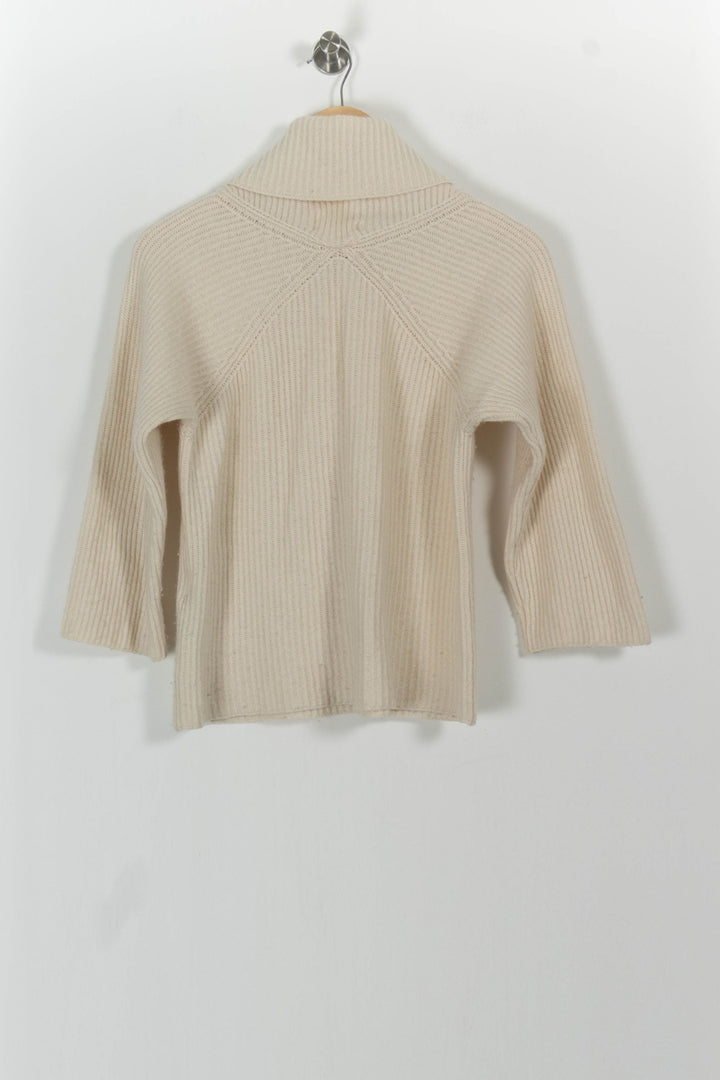 Pull Col Roulé Blanc - Taille S/36 de la marque Maison 123 | PARAD101182 - Vendu par Paradigme - Image 4