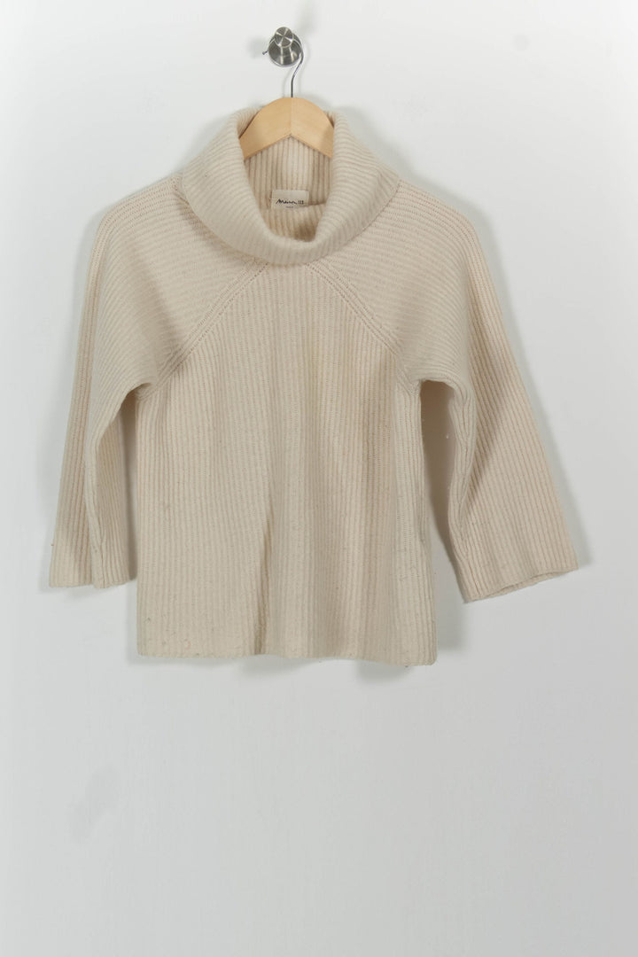 Pull Col Roulé Blanc - Taille S/36 de la marque Maison 123 | PARAD101182 - Vendu par Paradigme - Image 2