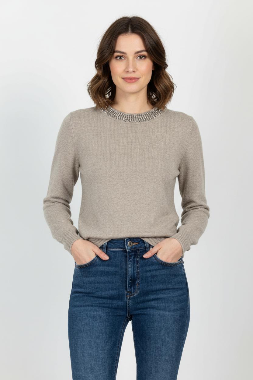 Pull Gris - Taille S/36 de la marque Maison 123 | PARAD101196 - Vendu par Paradigme - Image 1