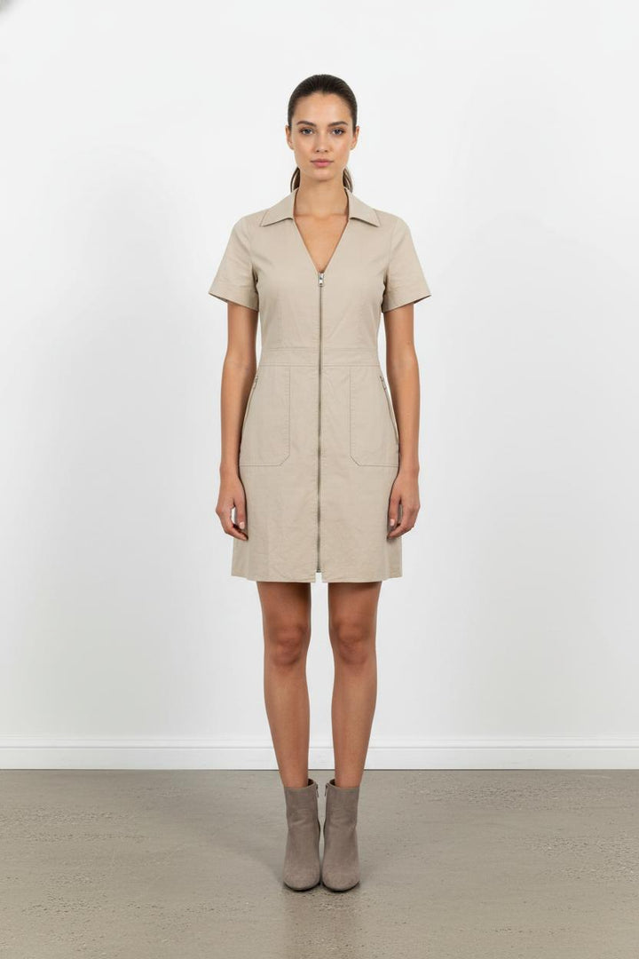 Robe Courte Beige - Taille M/38 de la marque ZAPA | PARAD101201 - Vendu par Paradigme - Image 1