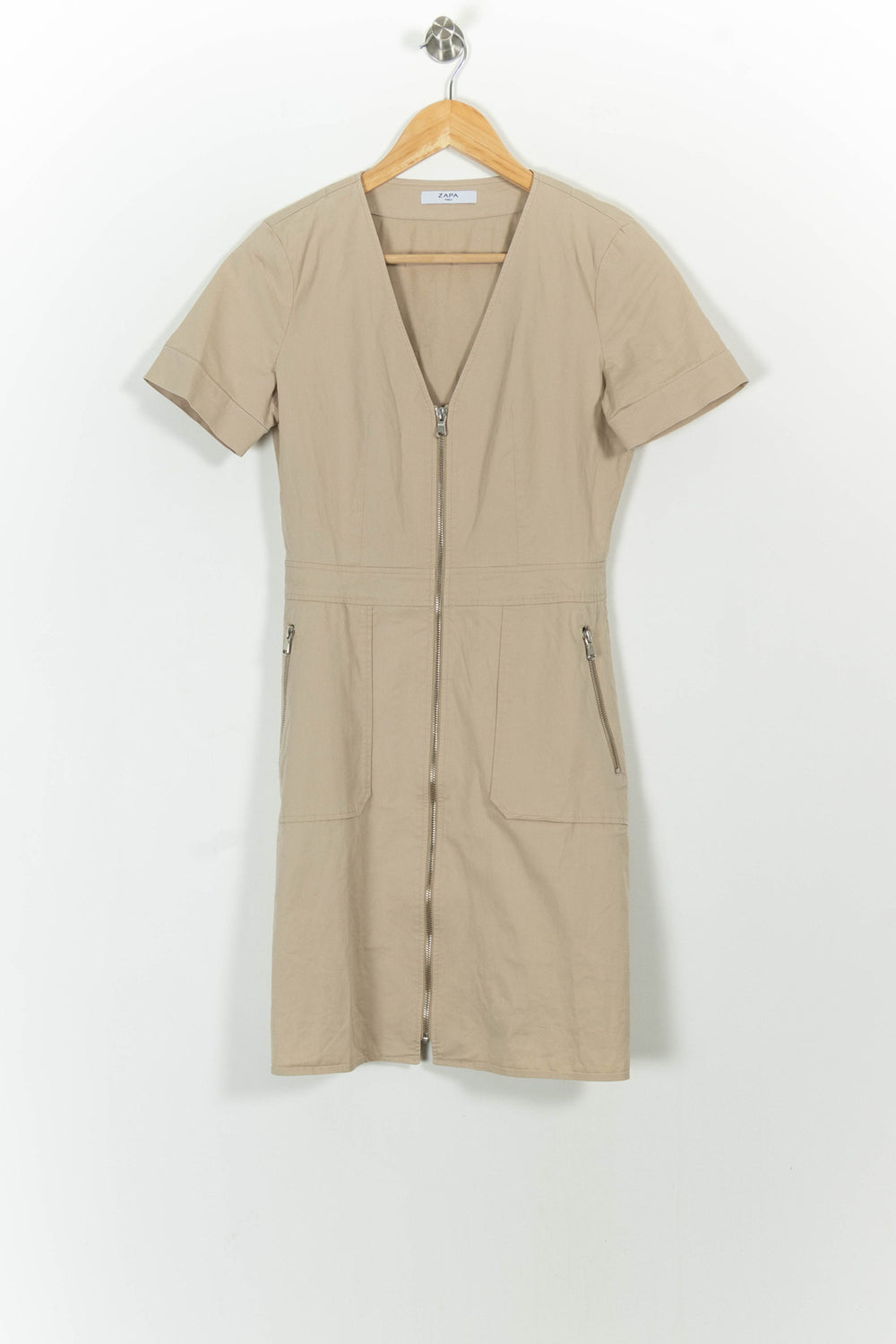 Robe Courte Beige - Taille M/38 de la marque ZAPA | PARAD101201 - Vendu par Paradigme - Image 2