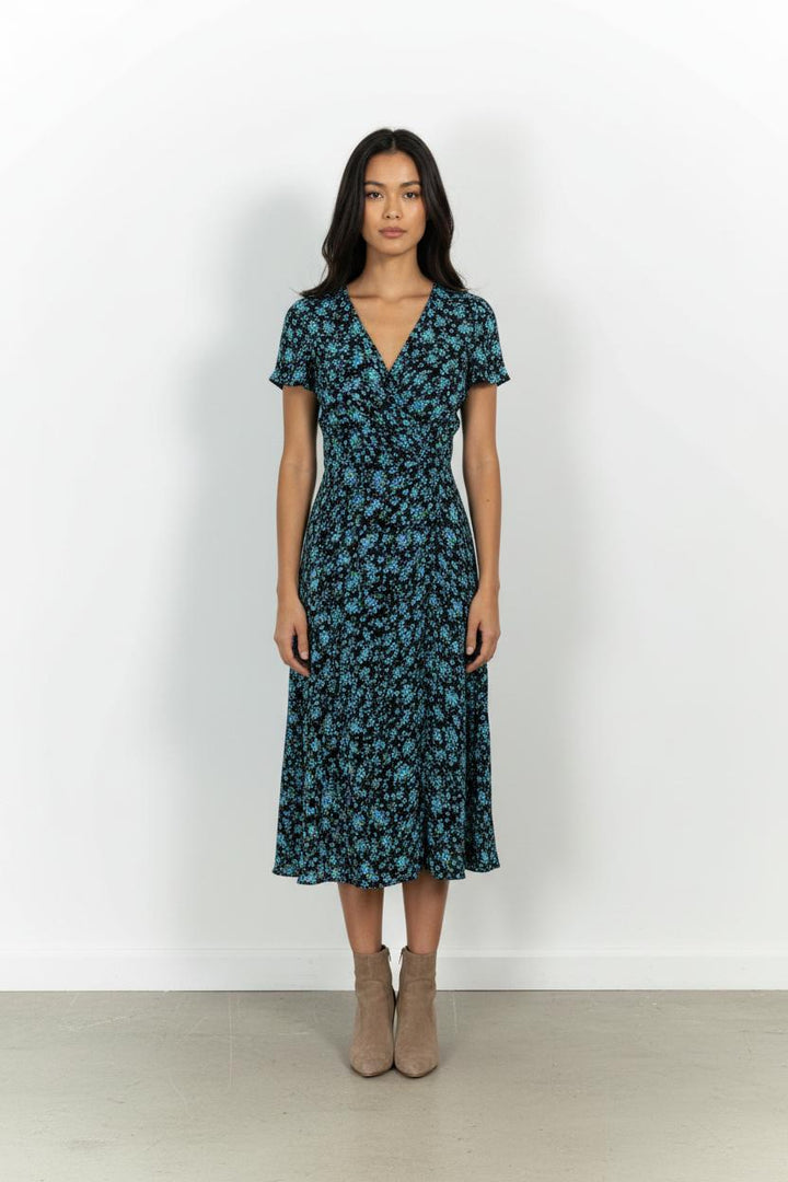 Robe Midi Bleue et Noire - Taille M/38 de la marque ZAPA | PARAD101214 - Vendu par Paradigme - Image 1