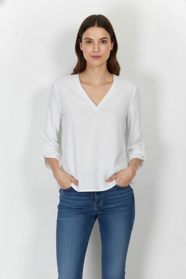 Blouse Blanche - Taille S/36 de la marque Sandro | PARAD101220 - Vendu par Paradigme - Image 1
