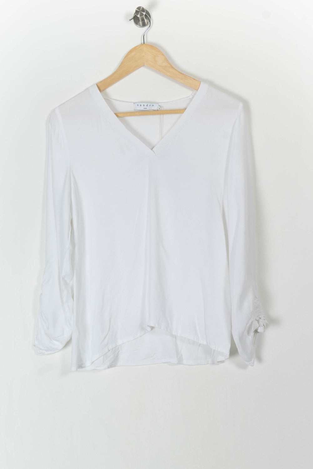Blouse Blanche - Taille S/36 de la marque Sandro | PARAD101220 - Vendu par Paradigme - Image 2