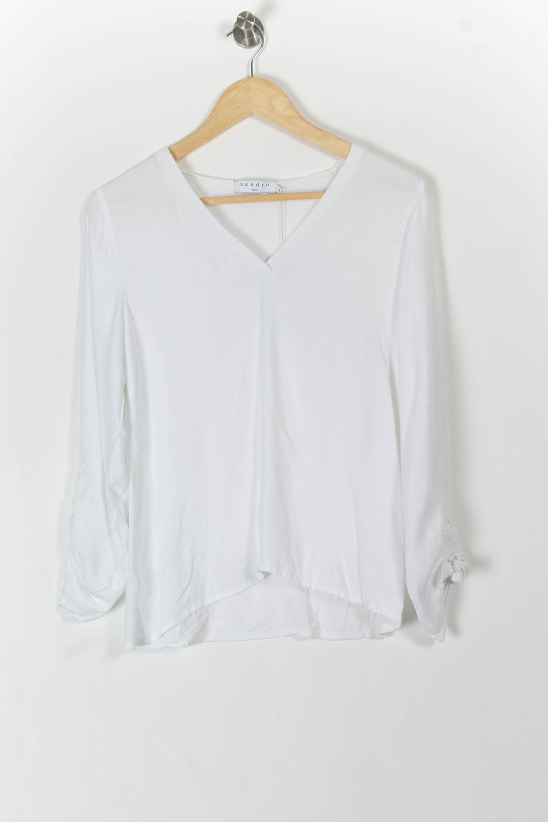 Blouse Blanche - Taille S/36 de la marque Sandro | PARAD101220 - Vendu par Paradigme - Image 2