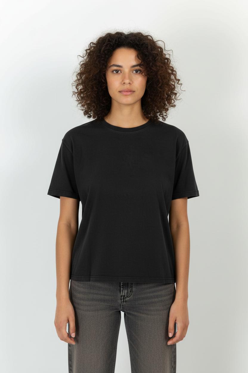 Tee-shirt Noir - Taille M/38 de la marque American Vintage | PARAD101224 - Vendu par Paradigme - Image 1