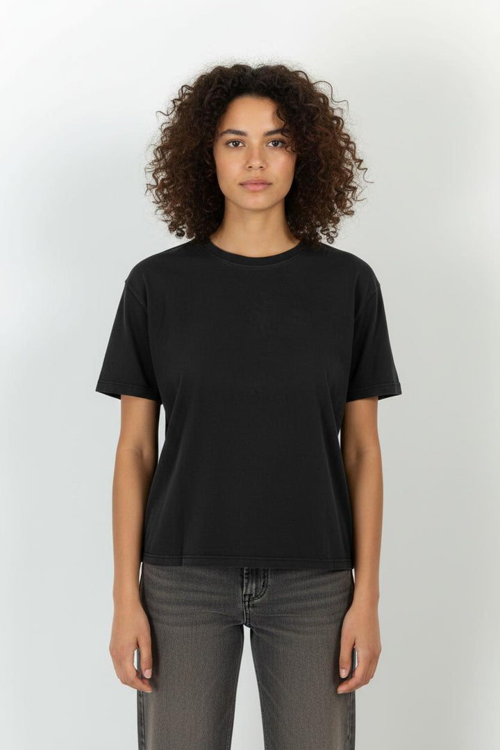Tee-shirt Noir - Taille M/38 de la marque American Vintage | PARAD101224 - Vendu par Paradigme - Image 1