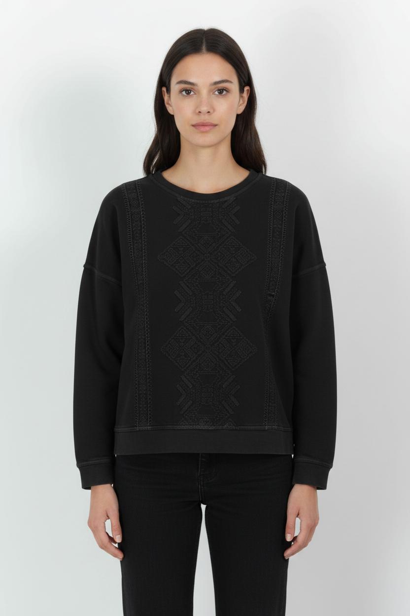 Sweatshirt Noir - Taille L/40 de la marque Maison 123 | PARAD101226 - Vendu par Paradigme - Image 1