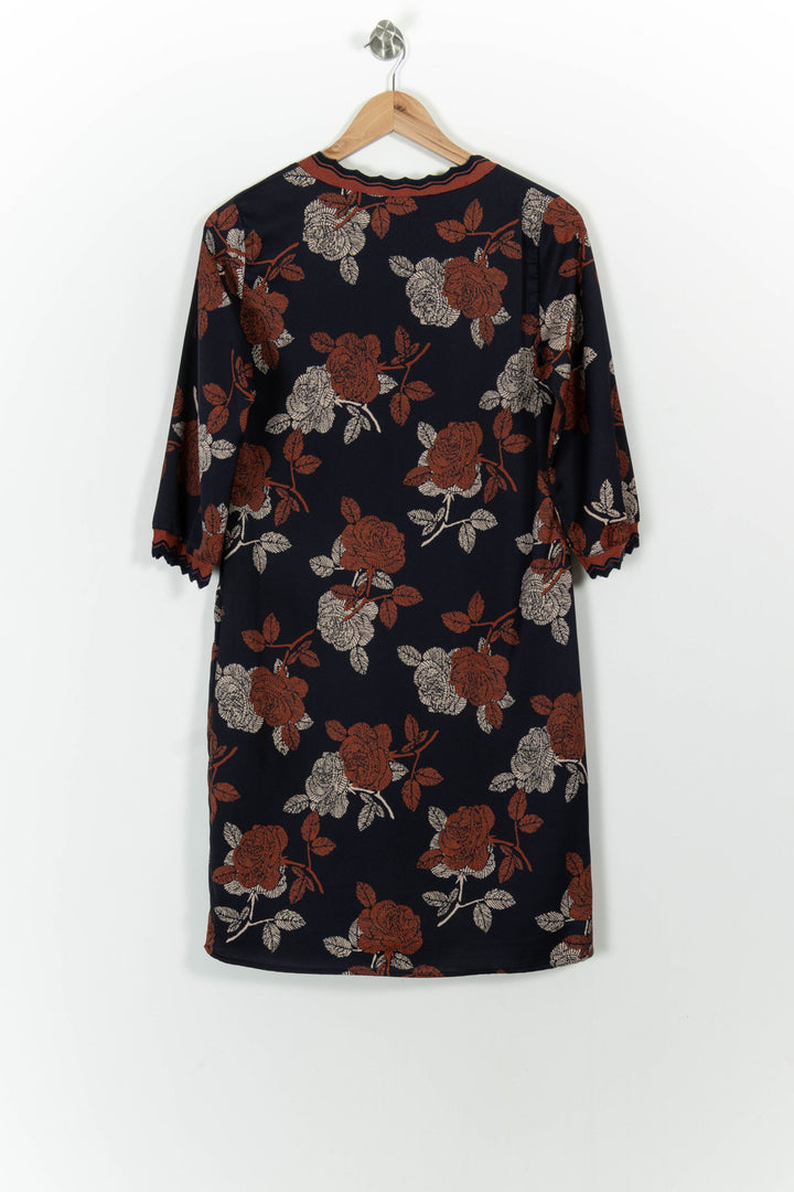 Robe Bleue et Marron - Taille S/36 de la marque La Fée Maraboutée | PARAD101229 - Vendu par Paradigme - Image 4