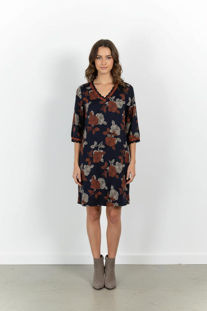 Robe Bleue et Marron - Taille S/36 de la marque La Fée Maraboutée | PARAD101229 - Vendu par Paradigme - Image 1
