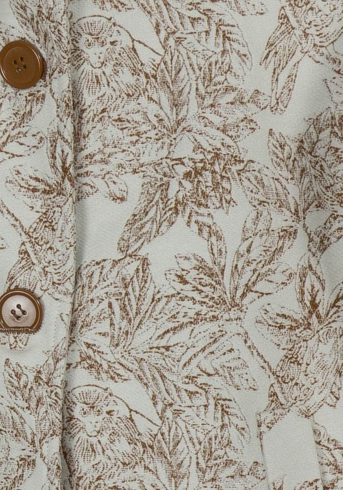 Manteau Beige et Blanc - Taille S/36 de la marque La Fée Maraboutée | PARAD101231 - Vendu par Paradigme - Image 3