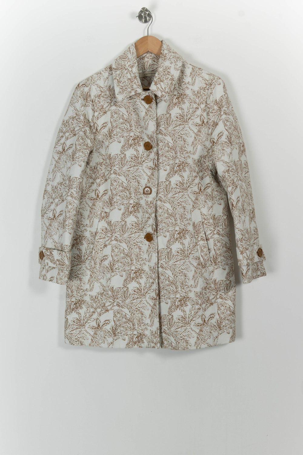 Manteau Beige et Blanc - Taille S/36 de la marque La Fée Maraboutée | PARAD101231 - Vendu par Paradigme - Image 2