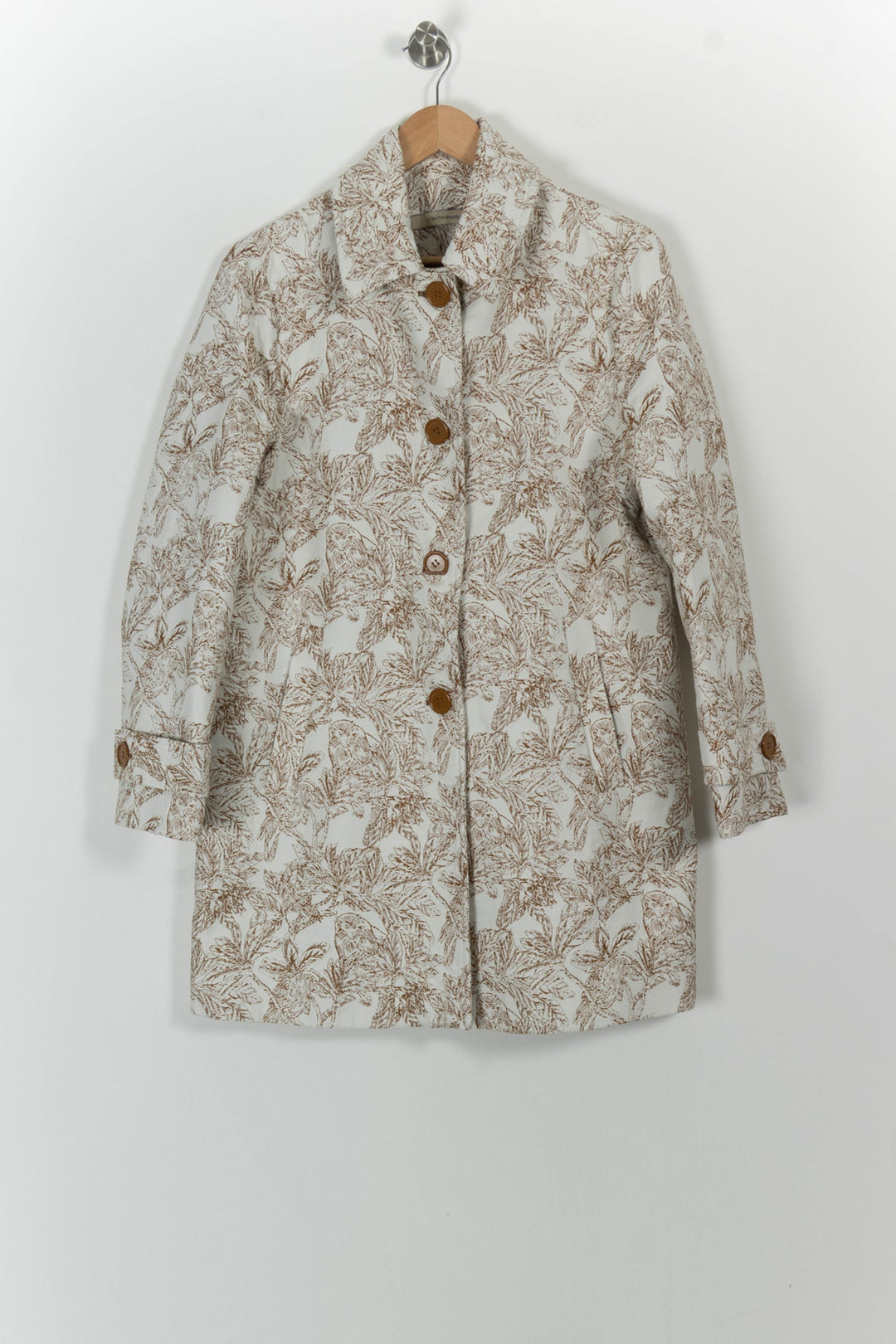 Manteau Beige et Blanc - Taille S/36 de la marque La Fée Maraboutée | PARAD101231 - Vendu par Paradigme - Image 2