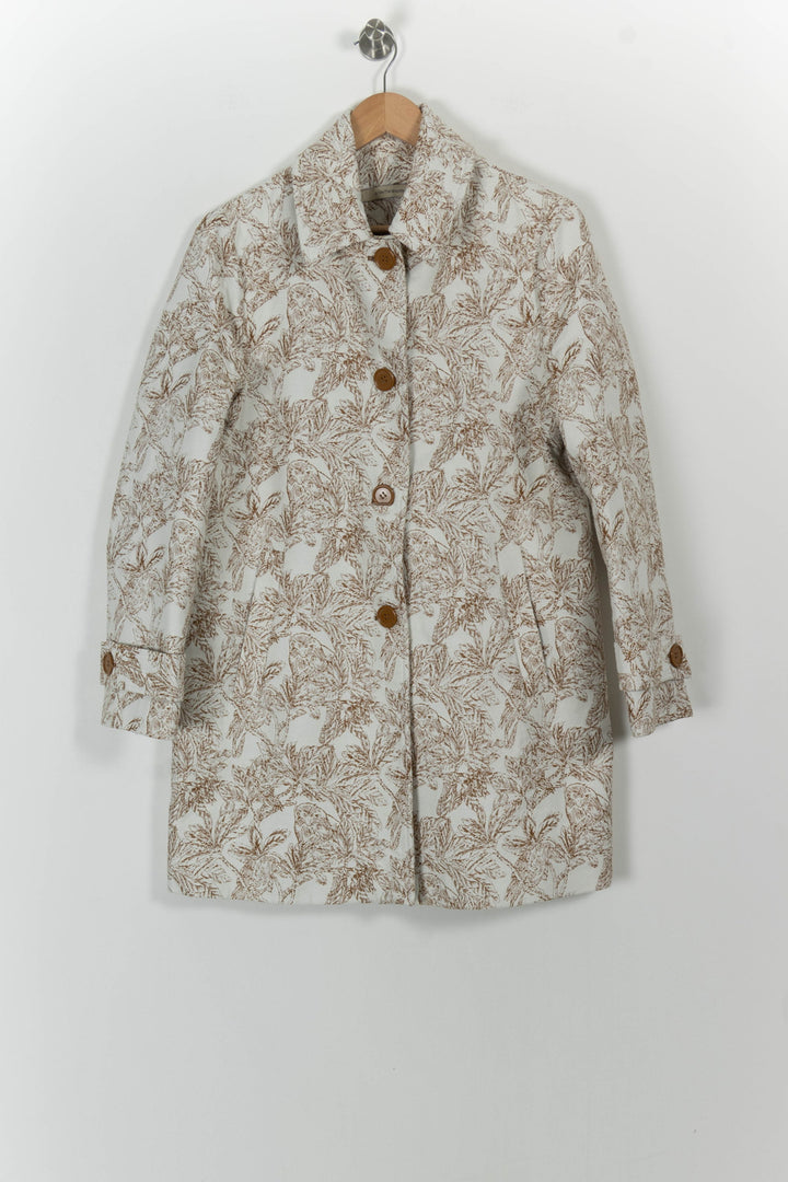 Manteau Beige et Blanc - Taille S/36 de la marque La Fée Maraboutée | PARAD101231 - Vendu par Paradigme - Image 2