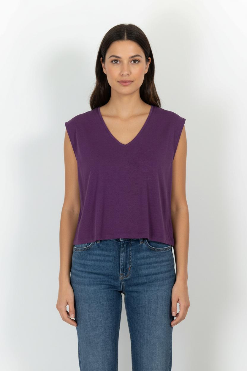 Débardeur Violet - Taille M/38 de la marque Sessùn | PARAD101232 - Vendu par Paradigme - Image 1