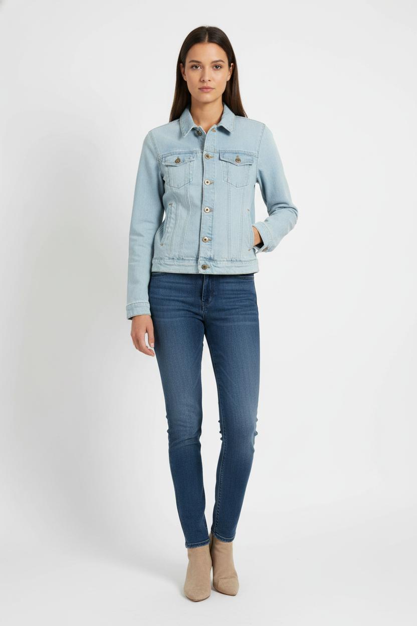 Veste en Jean Bleue - Taille S/36 de la marque I.Code | PARAD101234 - Vendu par Paradigme - Image 1