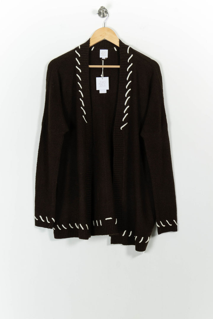 Cardigan Marron et Blanc - Taille S/36 de la marque Karl Marc John | PARAD101262 - Vendu par Paradigme - Image 2