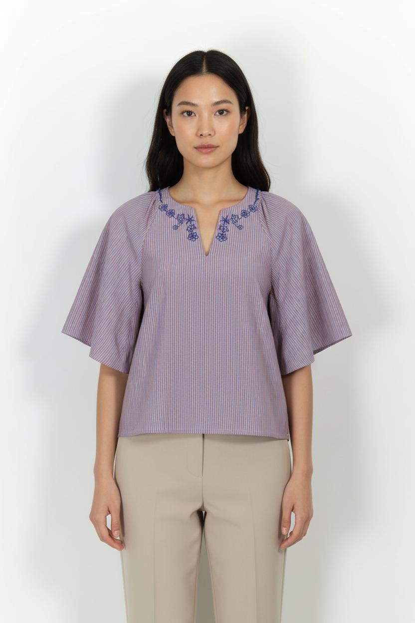 Blouse Violette et Bleue - Taille XS/34 de la marque Karl Marc John | PARAD101267 - Vendu par Paradigme - Image 1