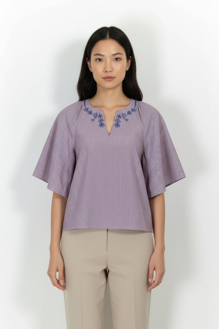 Blouse Violette et Bleue - Taille XS/34 de la marque Karl Marc John | PARAD101267 - Vendu par Paradigme - Image 1