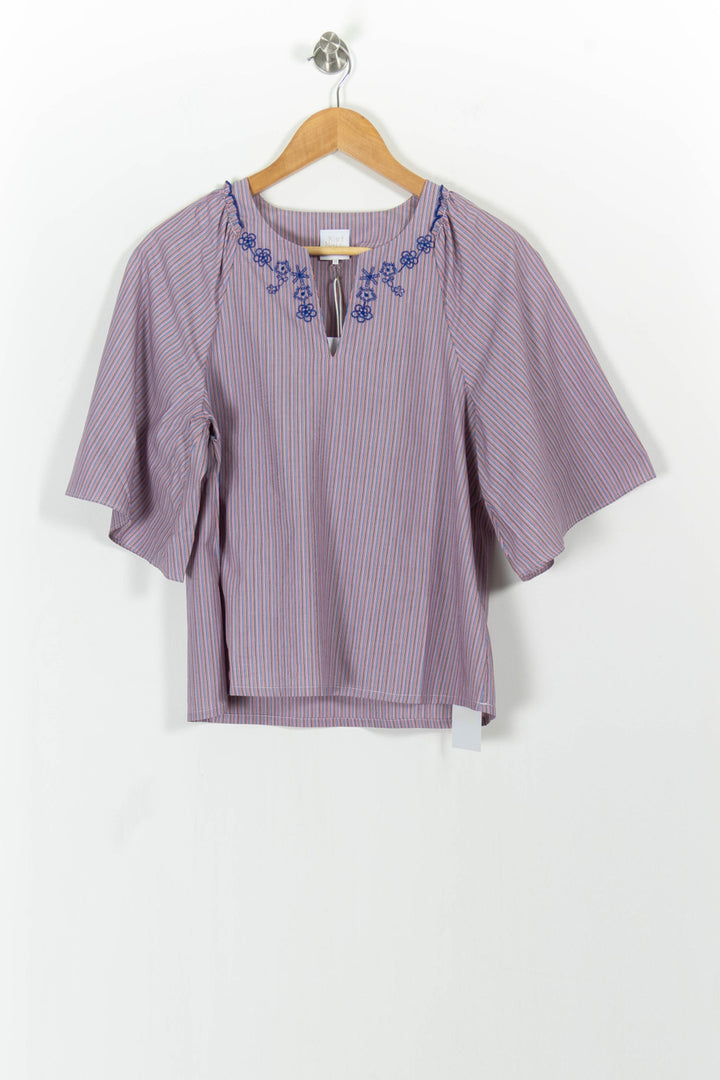 Blouse Violette et Bleue - Taille XS/34 de la marque Karl Marc John | PARAD101267 - Vendu par Paradigme - Image 2
