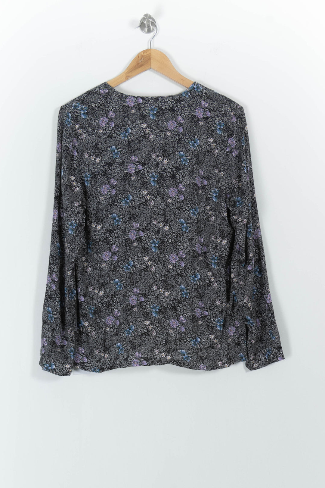 Blouse Fleurie Noire et Bleue - Taille S/36 de la marque Karl Marc John | PARAD101268 - Vendu par Paradigme - Image 4